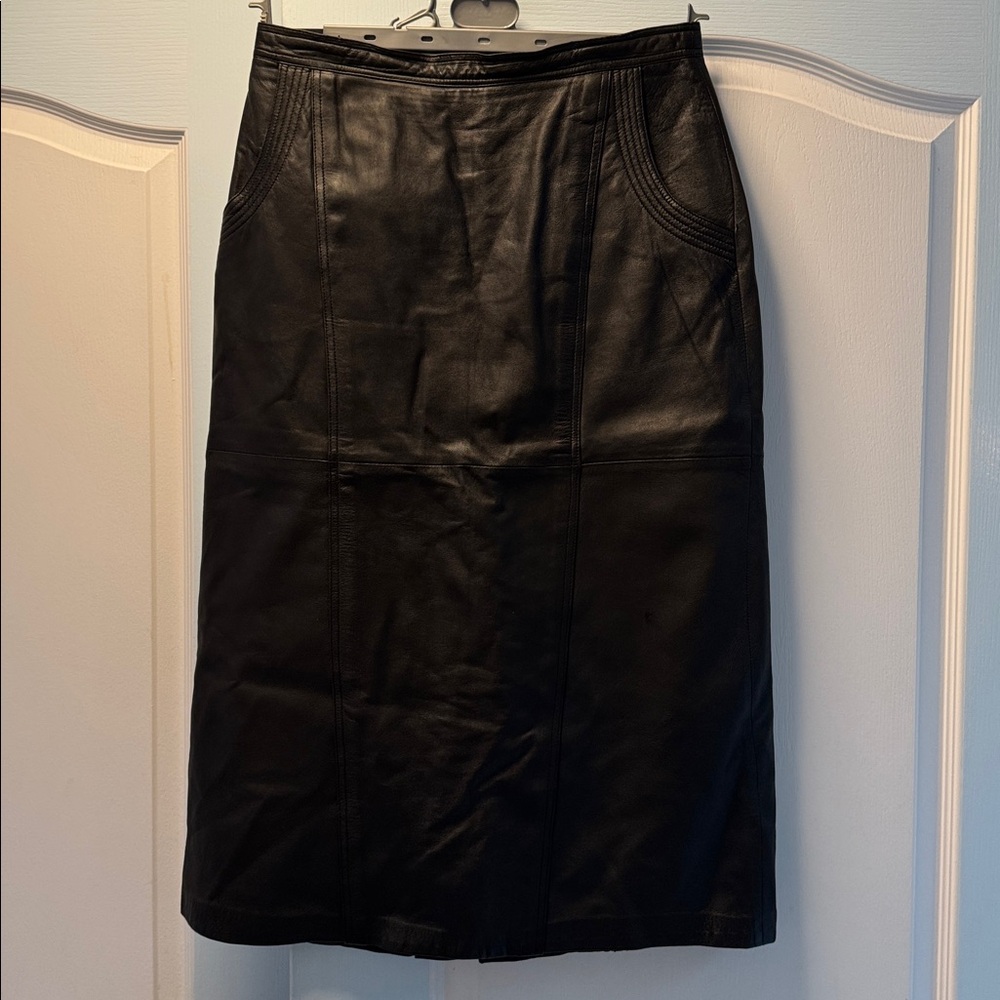 Black Leather Skirt